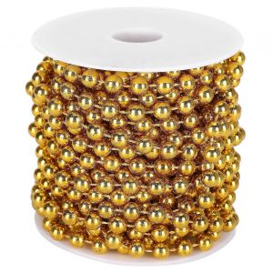 Billes De Plastique Guirlande Bobine De Corde Rideaux Suspendus D&eacute;coration De No&euml;l Fournitures De 8mm De 10 M&egrave;tres/Rollgold - Neuf