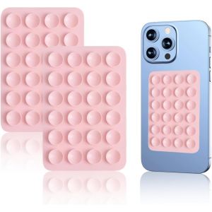 Lot de 2 supports universels &agrave; ventouse pour t&eacute;l&eacute;phone portable &iquest; pour iPhone, Samsung et plus &iquest; Autocollant, antid&eacute;rapant, mains libres pour selfies, vid&eacute;os et GPS dans la voiture &iquest; Avec support - Neuf