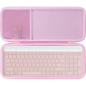 Dur &Eacute;tui Housse Cas Compatible Avec Logitech Mk470 Combo Clavier Et Souris Sans Fil (Rose) - Neuf