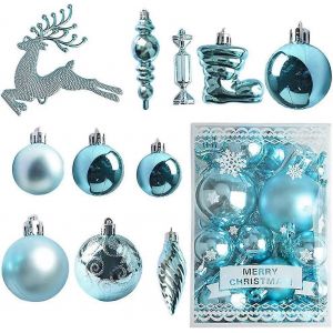30PCS boules de Noël,boules de sapin de Noël en plastique,décorations de boules de sapin de Noël,boules de Noël ornements,décorations de sapin de Noël,Noël - Neuf