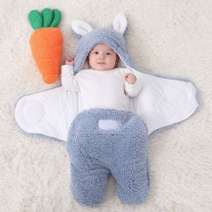 Unisexe Bébé Couverture Emmailloter, Hiver Nouveau-Né, Sac De Couchage Avec Pattes Séparées Nouveau-Sac De Couchage-Bleu-9m(3-6 Mois) - Neuf