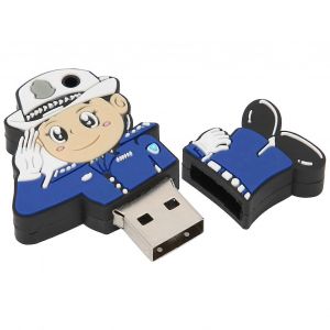 U disque dessin anim&eacute; cr&eacute;atif flexible en plastique portable pour Windows 98 / moi / 2000 / XP USB2.0 police femme 16G - Neuf