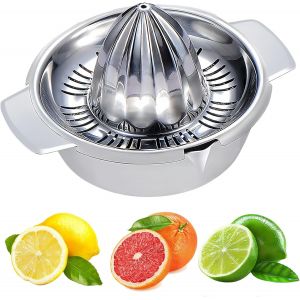 Presse Agrume Manuel, Presse Citron Manuel, Presse-Orange/Citron/Lemon Avec R&eacute;cipient, Presse Agrume En Acier Inoxydable 18/10 (Qualit&eacute; Alimentaire) - Neuf