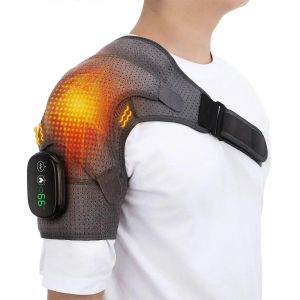 Ceinture De Massage Chauffante Pour Les &Eacute;paules, Soulageant Les Douleurs Articulaires Et Articulaires Gr&acirc;ce &Agrave; La Th&eacute;rapie Infrarouge. Masseur &Eacute;lectrique Vibrant Pour Les Coudes, La Nuque Et Le Dos, Type 1 Gris. - Neuf