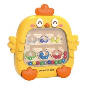 Bloc-notes magn&eacute;tique pour dessin de poulet, jouet &eacute;ducatif et &eacute;ducatif, d&eacute;veloppe l'expression artistique et la pens&eacute;e logique, mat&eacute;riau durable et sans danger pour les enfants, jaune-Jaune - Neuf