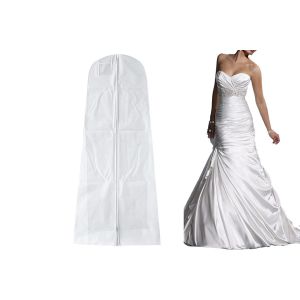 Housse &Agrave; V&ecirc;tements De 180 Cm Pour Robe De Mari&eacute;e Et Tenue De C&eacute;r&eacute;monie, Avec Fermeture &Eacute;clair Et Fen&ecirc;tre Transparente. - Neuf