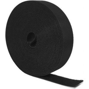 MEVRONISSHOP-5M&times;20MM Attache Cable Reutilisables Nylon,Bande Scratch Serre Cable Noir Sangle Velo,Rouleau Scratch Pour Rangement Cable,Attache Cable Serre-c&acirc;bles Electriques Pour &agrave; La Maison et Au Bu - Neuf