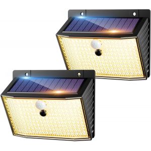 Shiba-Lumiere Solaire Exterieur Détecteur De Mouvement - Lampe Solaire Extérieur Avec Ip65 Étanche, 3 Modes Eclairage Exterieur So[5 - Neuf