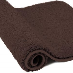 KAL-Tapis De Bain En Microfibre Super Absorbant - 2 Cm D'Épaisseur - Café - 60 X 90 Cm - Neuf