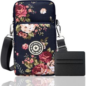 TIANYI-Sac Telephone Portable Femme Sacoche Femme Bandoulière Pochette Bandoulière Femme Sacoche Telephone Portable Sac Telephone Portable Pochette Telephone Portable Sacoche Avec Étui à Cartes - Neuf