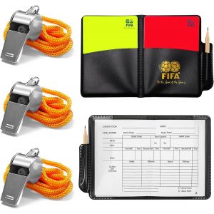 Acdsgd-Kit Arbitre Football, Carton Arbitre, Carton Rouge Et Jaune Foot Avec Crayon, Sifflet Arbitre, Carnets Scores Pour Football Basketball Scolaires Sports - Neuf