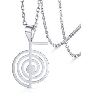 Kal-Collier Reiki Cho Ku Reiki Symbole D'&eacute;nergie De Gu&eacute;rison Yoga Power G&eacute;om&eacute;trie Sacr&eacute;e Pendentif Reiki Collier Boucles D'oreilles Pendantes Pour Femme M&eacute;ditation Protection Amulette Bijoux - Neuf