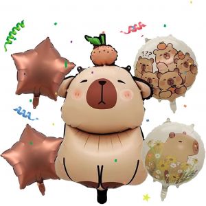 5 Pi&egrave;ces Ballon Helium - Ballon Anniversaire - G&eacute;ant Animal Feuille D'Aluminium Ballons,Convient &Agrave; La D&eacute;coration De Mariages, De F&ecirc;tes Et D'Anniversaires - Neuf
