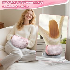 3 En 1 Bouillotte Ceinture, Bouillottes Regles Douloureuses, 1l Bouteille Eau Chaude Avec Housse Peluche Et Ceinture, Bouillotte Ventre Pour Chauffe Main Cou &Eacute;paule Dos Taille(Rose) - Neuf