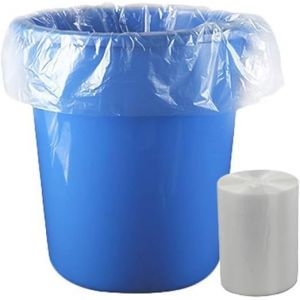 KALANKA-Sac Poubelle Transparent 30L X 100 | Sacs Poubelles Transparents | Résistant (14 µ) et Etanche | Poubelles Bureaux - Salle de Bains ¿ Cuisine | Fermeture Lien à Nouer | Recyclable - Neuf