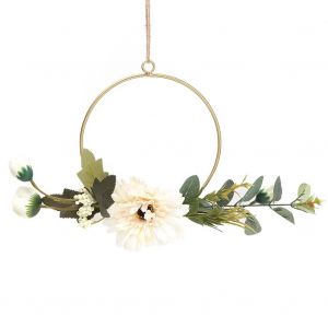 Etagere murale en fer forge de style nordique, support de fleurs artificielles DIY (#04) - Neuf