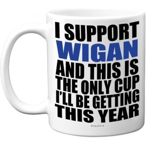 Eryi-Tasse Humoristique De Football Cadeau Pour Les Fans De Wigan U2013 Tasse Footy Only U2013 Tasse De Noël U2013 Cadeau D'anniversaire Pour Fils, Papa, Frère, Oncle, Collègue, Ami, Cousin, 325 M - Neuf