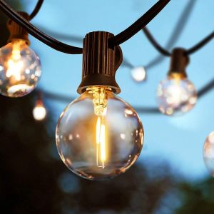 Guirlande Lumineuse D'extérieur À Énergie Solaire Avec 25 Ampoules, Étanche Ip44, Culot E12, Pour Patio, Jardin, Guirlande Lumineuse D'extérieur [Classe Énergétique A+] - Neuf