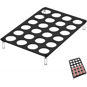 Porte Capsules pour Café Contenir 24 Capsules 32.70x 22.22 x 4.44 cm Distributeur de Capsules en Acrylique Support de Capsules De Café Porte-Dosettes pour Café,Cuisin (Noir) - Neuf