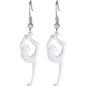 Kal-Boucles D'oreilles Pendantes Pour Filles - Cadeau De Gymnastique En Forme De C?ur - Bijoux Inspirants Pour Équipe De Gymnastique - Neuf