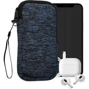 KAL-Housse Universelle Smartphone - Pochette De Protection 17,7 X 8,5 Cm Pour Téléphone Portable Xxl - 7"" En Néoprène Deep Ocean-Noir - Neuf