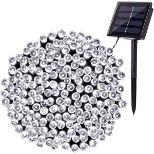 Halloween Guirlande Lumineuse Solaire Orange Violet, 20m 200 Led Noël Guirlande Solaire Exterieur Étanche 8 Modes Automne Décoration Éclairage Pour Jardin Clôture Arbre Mariage Fête Horreur - Neuf