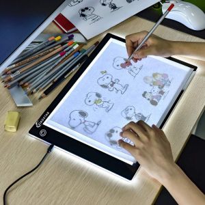 NouvelHorizonstore-Tableau de Copie &iquest;&iquest; LED A4 Super Mince Pour Tableau de Dessin avec Cable USB avec Luminosit&iquest;&iquest; R&iquest;&iquest;glable Pour Artistes,Animationdessin, Esquisse,Animation,Visualisation Aux Rayons X A4 - Neuf