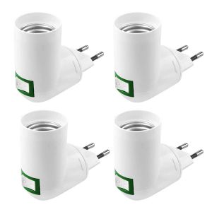 4 Pi&egrave;ces Douille E27 avec Interrupteur Douille de Chantier AC 220V Douille Electrique pour Adaptateur E27 Lampe de Cuisine Murale Support Ampoule LED (Blanc) - Neuf