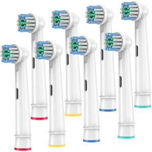 Kalanka-T&ecirc;tes De Brosse &Agrave; Dents De Rechange Compatibles Avec Oral B Braun, Lot De 8 T&ecirc;tes De Brosse &Eacute;lectrique Professionnelles Pour Oralb Pro 500/1000/1500/3000/3757/5000/7000/7500/8000 - Neuf