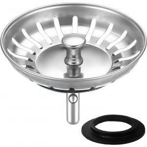 Eryi-Bouchon Evier Cuisine 82mm - Filtre Evier Cuisine - Bonde Evier Cuisine Inox,2 Joints De Rechange Originaux Pour Évier De Cuisine - Neuf