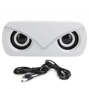 Mini enceinte portable Bluetooth Sada V6, double haut-parleur HiFi, blanc - Neuf
