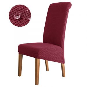 Housses De Chaise 4 Pack Cuisine Chaise Couvercle Amovible Machine De Chaise Housse De Cuisine, Hôtel, Restaurant (Vin Rouge) - Neuf