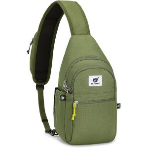 nzqaf-Sacoche Homme Bandoulière Antivol Sac de Poitrine pour Femme Homme Petit Léger Sacs à Dos Porté Travers pour Randonnée Voyage Sport - Neuf
