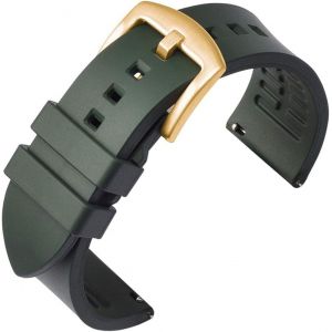 Kal-Bracelet De Montre De Sport, Bracelet De Remplacement De Bande De Montre À Dégagement Rapide En Caoutchouc Fluoré Fkm Pour Montre De Sport 19mm 20mm 21mm 22mm 24mm For Men Women - Neuf