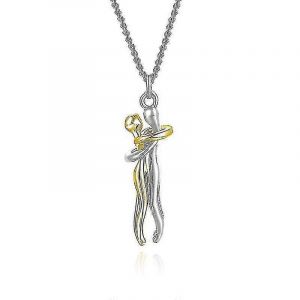 Collier De Couple Câlin S925 Argent Sterling Câlin Bijoux Pour Lui Et Son Cadeau De La Saint-Valentin - Neuf