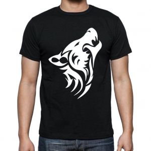 Homme Tee-Shirt Tatouage Tribal De Loup - Wolf Tribal Tattoo - T-Shirt Graphique &Eacute;co-Responsable Vintage Cadeau Nouveaut&eacute; - Neuf