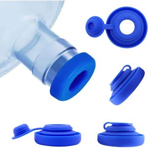 Checarzhn--No1-Lot De 3 Bouchons De Rechange En Silicone Pour Bouteille D'eau De 18 Litres, Bouchon Anti-Déversement, Bouchon Étanche Réutilisable, Bouchon À Clipser Pour Bouteille D'eau De 55 Mm - Neuf