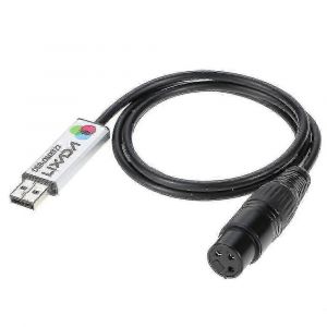Lixada Adaptateur d'interface USB vers Dmx - Led Dmx512 Ordinateur Pc Contrôleur d'éclairage de scène Gradateur SZRH A-F - Neuf