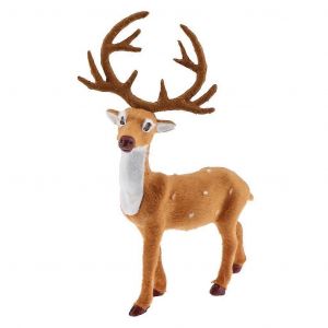 No&euml;l 30cm Elk Cerf de Poup&eacute;e &agrave; la Maison de vitrine Vitrine D&eacute;coration d'une Chemin&eacute;e - Neuf