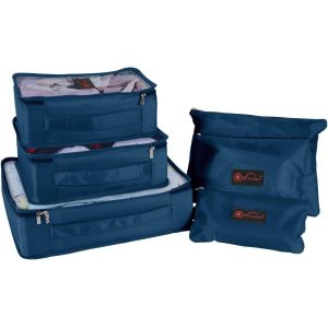 Lot De 6 Sacs De Rangement De Voyage - Sacs De Rangement Multi-U Pour Vêtements, Articles De Toilette - Bleu Foncé - Neuf