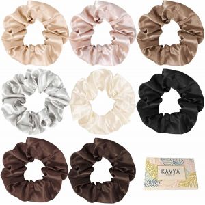 Chouchou Cheveux Femme Elastiques Chouchou Satin Cheveux Boucl&eacute;s Chouchou Cheveux Fille Cadeaux Anniversaire Femme (12 Pcs) - Neuf