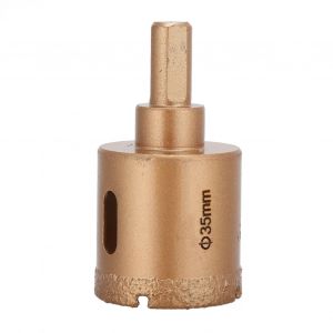XYONG Scie cloche diamantee a haute torsion pour trous de marbre, tige ronde pour carreaux de ceramique et de verre, 35 mm - Neuf