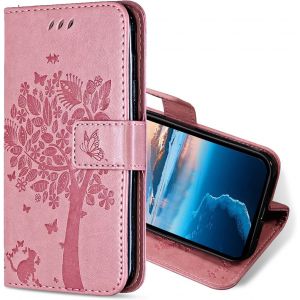 Maa-Coque Pour Samsung Galaxy A04s, Etui Protection Housse Premium En Cuir Pu, Antichoc Étui À Rabat Portefeuille Flip Case Pour Samsung A04s / A13 5g (Rose) - Neuf