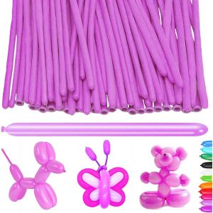 100 Pi&egrave;ces Ballon Pour Sculpture, Violette Long Ballons, Ballon A Modeler, Ballons Tordus Longs, Ballon Forme, Magiques Ballons En Latex, Pour Anniversaire Des Enfants, Mariage Et F&ecirc;te - Neuf
