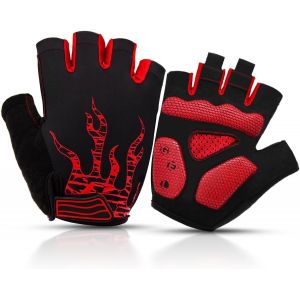 Gants Cyclisme Demi-Doigts Gants Velo Gel Anti-Choc Anti-D&eacute;rapage,Respirant Gant Demi Doigt Mitaines Velo Homme,Gants Vtt Gel &Eacute;t&eacute; De Fitness Sport Escalade Pour Homme Et Femme.[O264] - Neuf