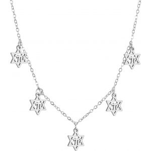 Tianyi-Collier D&eacute;licat Avec Pendentif En Forme D'&eacute;toile De David H&eacute;breu Chai Pour Femme Minimaliste Hanoukka Magen Juda&iuml;que En Acier Inoxydable - Neuf