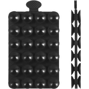 JGD-Silicone Double Face Support de T&eacute;l&eacute;phone &agrave; Ventouse, 1,4cm de Diam&egrave;tre Porte T&eacute;l&eacute;phone Voiture Mains Libres Suction Cup Phone Mount pour Appareils Mobiles Verre Miroir (Noir) - Neuf