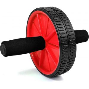 Double Roue Rouleau Abdominale Fitness Exercice Entraînement Corps Abdomen Gym Orange - Neuf