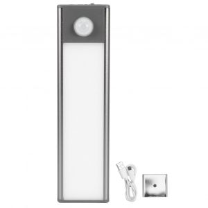 HJLIAN Lampe de placard a induction infrarouge intelligente avec capteur de mouvement, chargement USB, eclairage sous meuble, 15 cm, batterie 400 mAh - Neuf