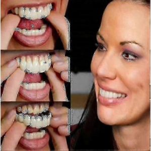2023 Nouveau Une Paire Supérieure Prothèse Inférieure Sourire Instantané Confort Ajustement Flex Dents Cosmétiques Denture Dents Haut Facettes Cosmétiques - Neuf